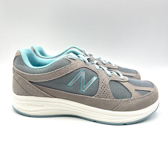 New Balance Shoes - 5.5 2E XW EXTRA WIDE New Balance Women's Gray Blue 877 V1 Walking Sneakers Shoes